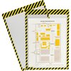 C-Line Products Safety Striped Shop Ticket Holders, Yellow/Black Stripes, 9 x 12, PK25 44101